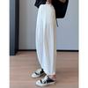 Calça Feliz em Forma de Pera Apenas Tipo Calça Sem Perna Emagrecedor Carne Escondida Casual Anti-rugas Algodão Calça Machete Feminina L0416X