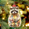 Amazon Nuevo 2026 Navidad Colgante Acrílico Animal Sombrero de Navidad Transfronterizo Decoración Árbol de Navidad Colgante Venta al por Mayor
