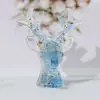 Artesanato com Cola para Pedras de Cristal Transfronteiriças Decorações de Galhos de Cervo de Natal Lembranças de Cabeça de Veado Quartzo Rosa Ametista