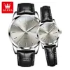 Reloj OLEVS Oulishi con respaldo de estrellas, superventas, reloj de pareja resistente al agua con doble calendario, reloj no mecánico para mujer