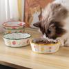 Tigela de Gato Personalizada de Celebridade da Internet Cerâmica Pintada à Mão Tigela Grande para Animais de Estimação para Proteger a Coluna Cervical Tigela de Comida para Gato Tigela de Comida para Gato Tigela de Água Tigela para Cachorro