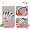 Diadema de Tela a Cuadros para Niñas con Dientes para Bebé, Lazo para el Cabello Antideslizante, Diadema Simple para Fijar Mechones Sueltos Infantiles, Nuevo
