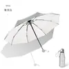 Nuevo Parasol Plata Titanio 50% de descuento Ocho Varillas Resistente al Sol y a los Rayos UV, Compacto y Portátil, Adecuado para Clima Soleado y Lluvioso, con Logo Personalizable