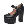Zapatos de Tacón Super Alto de Punta Redonda 13cm Modelo Cheongsam Tacones Altos Zapatos de Trabajo de Plataforma de Suela Gruesa para Mujer Zapatos de Tacón Grueso para Mujer