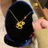 Colar Pingente Moeda Cavalo Gelo Triturado Brilhante Moda Nacional Novo Estilo Chinês Nicho Dropshipping