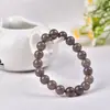 Pulsera de Ágata Natural Roja, Amarilla, Blanca, Verde y Negra en Forma Redonda de un Solo Círculo, Calcedonia de Superficie Lisa, Estilo Unisex, Venta al por Mayor 6-14 mm