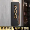 Placa de número de puerta, estilo hogar, lujo ligero, diseño creativo, adecuada para puertas de entrada, habitaciones de hotel, casas de huéspedes y habitaciones de invitados
