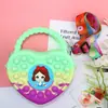 Bolsa de Silicona al por Mayor Bolso Cruzado para Niñas Almacenamiento Billetera para Monedas Alivio del Estrés Infantil Bolsa Tote de Hombro con Burbujas Bolsa de Almacenamiento Regalo