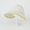 Chapéu Viseira de Verão para Bebê para Férias ao Ar Livre, Chapéu de Sol Estiloso com Laço Estampado de Aba Larga para Crianças