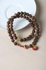 Pulsera de Agarwood Natural con Cuentas de Hoja de Jade Pulsera para Mujer, Cuentas de Joyería Fina Retro, Nuevo Estilo Chino
