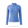 Top Miyake Vibrante y Colorido de Lunares con Cuello Alto y Plisados para Mujer, Nuevo de Otoño 2026 Ajustado como Capa Base
