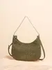 Outono e Inverno Novo Camurça Fosco Luxo Leve Simples Bolsa de Axila Bolsa Baguete Corrente Tecida à Mão Diagonal Bolsa para Celular