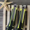 Cuchillo de utilidad de tres y cinco hojas recubierto de goma, Cuchillo para papel tapiz, Cortador de papel, Abrecajas, Herramienta cuchillo, Hoja de apertura rápida hardcore
