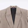 Exportación Transfronteriza Ropa de Mujer 2025 Otoño Estilo Europeo y Americano Hombro Recto Botón Único Chaqueta de Traje Pequeña Top E490376