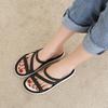 Verano transfronterizo nuevas sandalias planas zapatos de playa estilo coreano tacón plano casual zapatillas de mujer