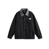 Ropa Vintage Yidao Otoño 2026 Nuevo Retro Americano Holgado Parche de Cuero PU Casual Bordado Cuello Solapa Chaqueta de Trabajo