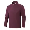 Camiseta de manga larga con media cremallera y cuello alto de Sorona para hombre, camisa larga para deportes al aire libre, top interior cómodo y agradable para la piel