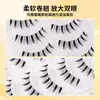 Cílios Postiços Fada Diabólica Grande Cluster Único Natural Cacheado Volume Grande Haste Transparente Fina Natural Estilo Mangá Cauda do Olho Longa