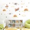 Pegatina de pared con diseño de helicóptero de combate en forma de nube para habitación infantil, decoración para sala de estar y dormitorio, pintura adhesiva KL-D039
