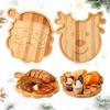 Bandeja de Bambú Navideña Transfronteriza Decoración de Fiesta Plato para Bocadillos Dulces Postre Navideño Postre Fruta Plato para Frutos Secos