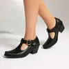 Zapatos de Piel de Tacón Alto y Punta Fina para Mujer, Tallas 34-45, Adecuados para Todas las Estaciones, Zapatos de Moda para Mujer, Suela de Goma, Color Sólido, Zapatos de Corte Bajo Individuales para Mujer