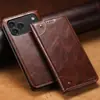 Adequado para Capa de Celular Iphone18Promax, Capa Flip-Top com Porta-Cartões Apple 17, Capa de Couro Magnética Samsung S26Ultra