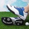 Exportación comercio exterior zapatos de golf para hombre impermeables sin clavos hebilla giratoria automática zapatilla para mujer hombre y mujer