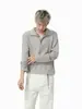 Ropa para Hombre Mtlclothes Estilo Coreano Sencillo Cosido a Mano de Moda Texturizado Cuello Polo Manga Larga Suéter de Punto Moderno