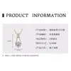 Collar de flor de moissanita alienígena pequeño fresco alto sentido plata de ley s925 colgante de flor de cinco flores comercio exterior nuevo