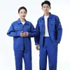 Ropa protectora duradera para soldadores para talleres y fábricas, conjunto de ropa de trabajo antiestática de manga larga para hombres y mujeres, chaqueta de trabajo reflectante