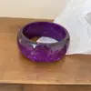 Pulsera Nueva Personalizada de Resina Colorida con Lentejuelas Degradadas para Mujer, Joyería de Moda Única Exagerada de Gama Alta, Pulsera Elegante de Lujo Ligero