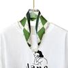 Bufanda de Seda Verde para Mujer Hebilla Magnética Collar de Perlas Verano Bufanda Decorativa Combinable Pulsera Decorativa Venta al por Mayor