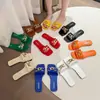 Sandalias retro metálicas de punta cuadrada, a la moda y versátiles, nuevo estilo de verano 2026, chanclas planas de moda