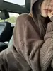Cardigan de Punto Gofrado para Mujer, Sudadera con Cremallera Completa, Ropa Exterior Casual Retro Relajada para Otoño e Invierno, Listo para Enviar