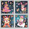 Adesivo de Natal em Aquarela Papai Noel Boneco de Neve Adesivo de Janela Flor Flor Árvore de Natal Alce Adesivo de Janela de Vidro Adesivo Eletrostático