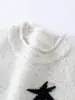 Nuevo Suéter de Punto de Lana Pura con Borde Enrollado y Cuello Redondo de Manga Larga con Jacquard de Estrella y Puntos de Colores para Niños Otoño/Invierno 2026