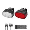 Luz de bicicleta transfronteiriça Farol de carregamento USB de bicicleta de montanha luz de aviso de condução noturna luz traseira luz de aviso de bicicleta equipamento de condução