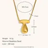 Collar de Diseño de Nicho de Moda Transfronterizo Ins Europeo y Americano Acero Inoxidable Chapado en Oro de 18 Quilates Collar con Letras de Burbuja de Alta Gama para Mujer