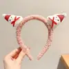 Chifres de Rena de Natal Transfronteiriços Decoração de Árvore Pequena Presilha de Cabelo de Natal Pelúcia Fofa Adereço de Cabeça para Festa de Feriado Acessórios de Cabelo para Meninas