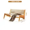 Silla de Ratán Doble Media Silla Antigua de Ratán Silla Nórdica Chandigarh Silla de Ocio para Casa de Huéspedes Moderna Estilo Silencioso Silla de Cuerda