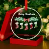 Vidrio de Cristal Transparente Transfronterizo Adornos Colgantes Creativos Navideños con Patrones Decoraciones Creativas Festivas Regalos para Parejas En Stock