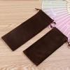 Nova Bolsa de Veludo Cordão Aba Bolso Calças Bolsa de Joias Bolsa Flocked para Pente Saco de Armazenamento Bolsa de Contas de Buda Bolsa Flocked Cor Pura Bolsa para Pente de Madeira Saquinho