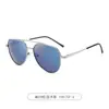 3028 Gafas de Sol Nuevas Gafas de Marco Grande Anti-UV Moda Masculina Metal Espejo Sapo Gafas Retro Venta al por Mayor