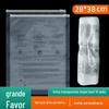 Saco de embalagem de roupas atacado saco de armazenamento com zíper PE saco plástico transparente 10 seda saco com fecho hermético mensagem de aviso 28 * 38cm