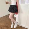 Saia Shorts Floral Feminina Coreana Retrô de Nicho 2025 Novo Cintura Alta Versátil Estilo Suave Linha A Slim 150
