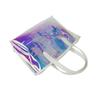 Bolsa de Tote Cosmética Transparente Láser de PVC Empalme Personalizado Impermeable Bolsa Madre-Hija Bolsa de Gelatina Colorida de TPU con Acabado de Alta Gama