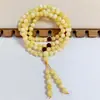 Pulsera Multicírculo de Cera de Abeja de Sauce Marino de Seda Dorada Anti 108 Cuentas Pulsera de Mano Celebridad de Internet Douyin Joyería en Vivo al por Mayor