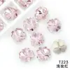 Serie K9 con Forma de Corazón Flor de Cerezo Rosa Ciruela Recubierto Pedrería con Espalda Puntiaguda Flor Pequeña 3D Arte de Uñas Pedrería de Cristal Venta al por Mayor Accesorios Europeos y Americanos
