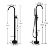 Grifo de bañera de suelo columna de cobre grifo de bañera control automático de agua fría y caliente para el hogar hotel venta al por mayor de fábrica grifo