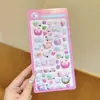 Adesivos de Bolha 3D Relevo Desenho Animado Criativos Fofos Adesivos Adesivos de Cristal para Decoração de Diário